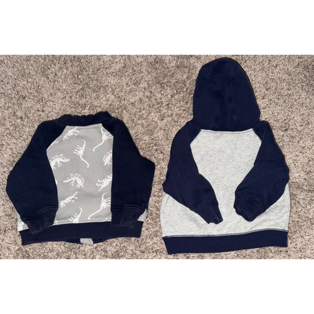 2-2017 Gymboree Baby‎ Sweatshirts Firetruck & Dinosaur Size 12-24 Months
